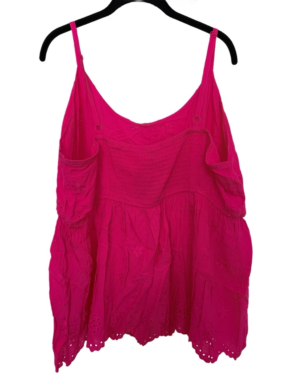 NWT Torrid Eyelet Peplum Tank, Size 3X (22/24), Raspberry - Picture 6 of 7